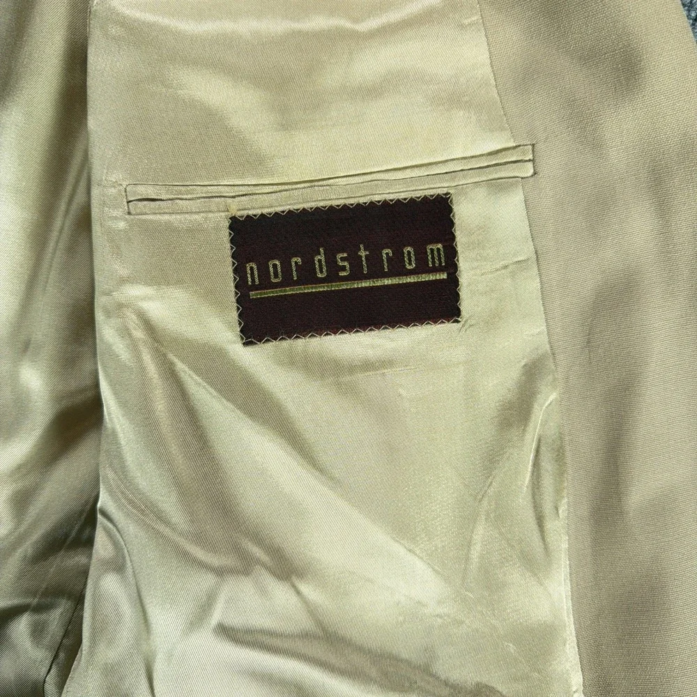 VTG Nordstrom Mens Tan Virgin Wool Blazer Sport Coat Union Made USA Beige 42R